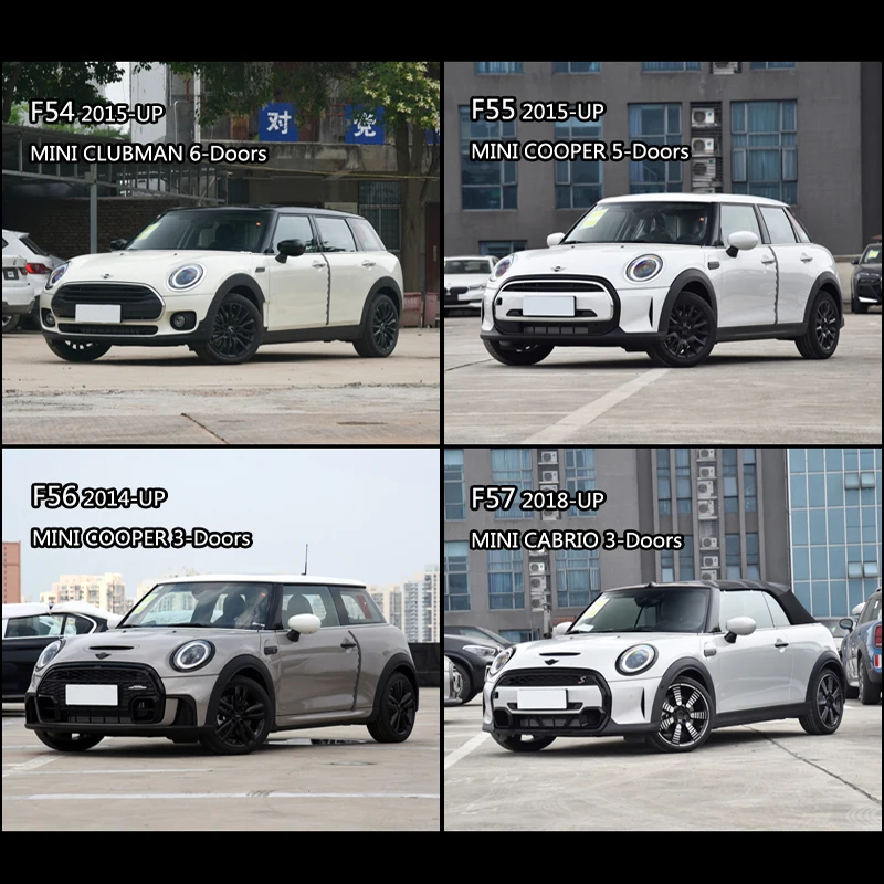 Carbon Fiber Car Headlight Eyebrows Cover Glossy Black Front Angry Eyelids for MINI F54 CLUBMAN F57 CABRIO F55 F56 COOPER S JCW image 6