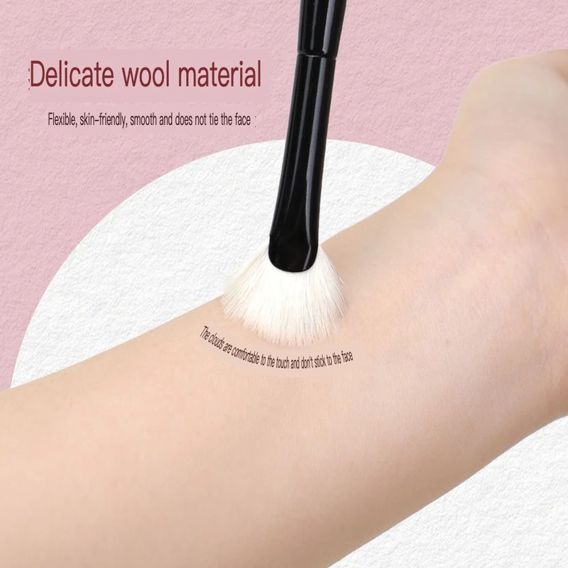 Aiwujiwu 803 Fan-shaped High-gloss Brush In Various Sizes, Soft Wool Brightening Brush, Matte Detail Blending Makeup Brush