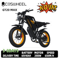 COSWHEEL GT20 MAX Adult Electric Bike 1500W Men's E-Mountain Bike 60V 25AH+15AH Battery 20X4.0 Inch Fat Tire Electric Bicycle