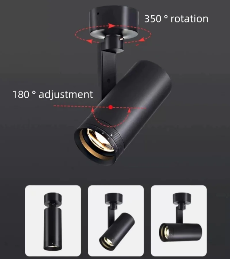 Imagem -03 - Dimmable Cob Spotlight Focando Luz Espalhando Luz de Teto Track Light 10 ° 55 °