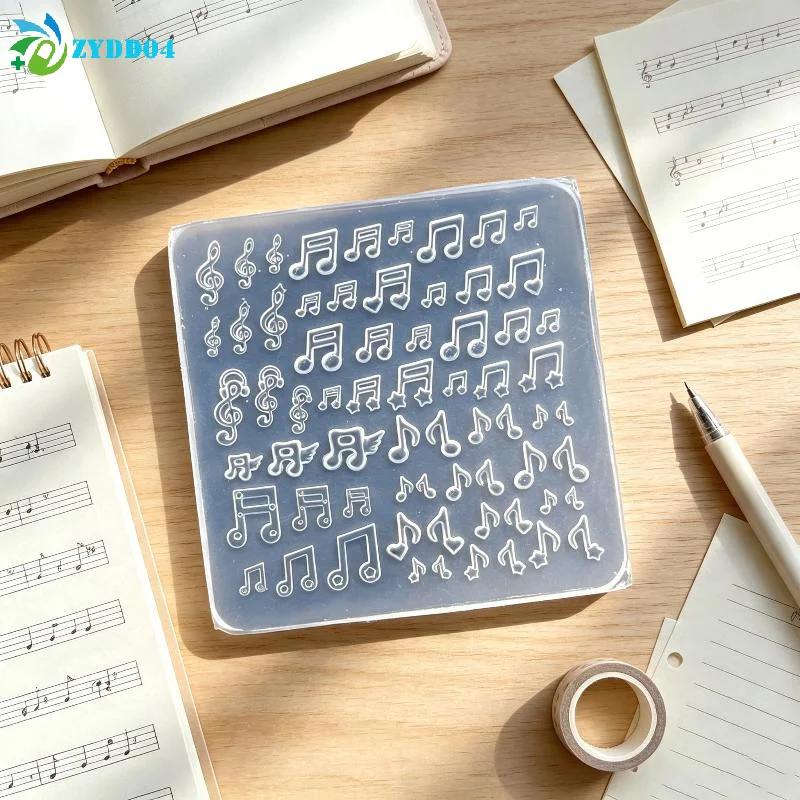 ●Cute 3D Nail Art Mold Cartoon Note Mini Wings Fish Board Silicone StampingTemplate For Beautiful Nails DIY