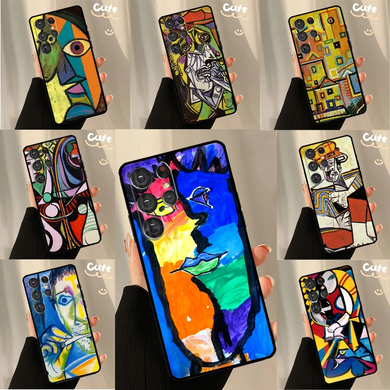 Picasso Abstract Art Painting Cover For Samsung Galaxy S21 S22 Ultra S20 FE S8 S9 S10 Plus Note 10 Note 20 Ultra Case