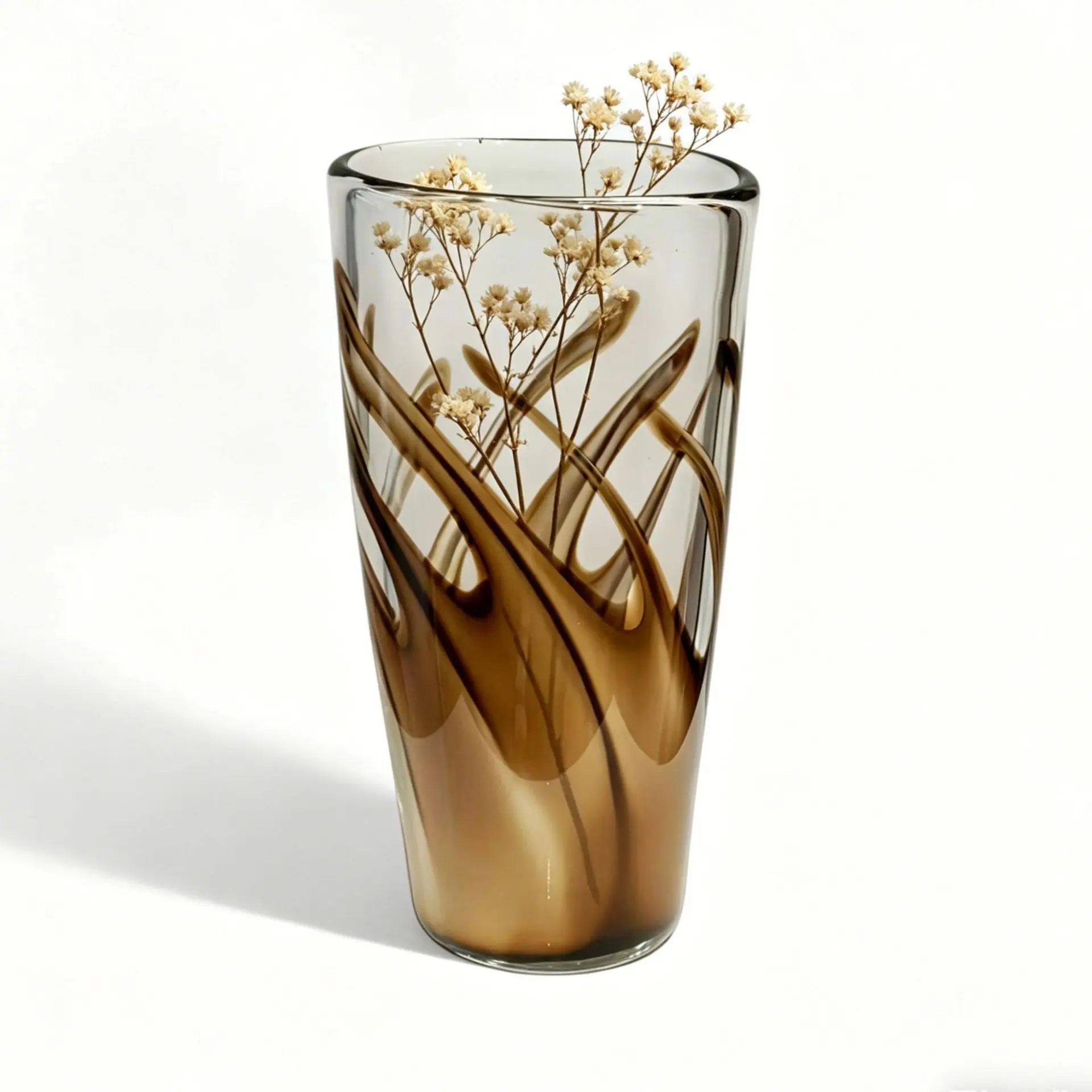 Medieval Style Irregular High-end Simple Modern Light Luxury Glazed Glass Vase Combination Set Flower Arrangement Ornament Sampl