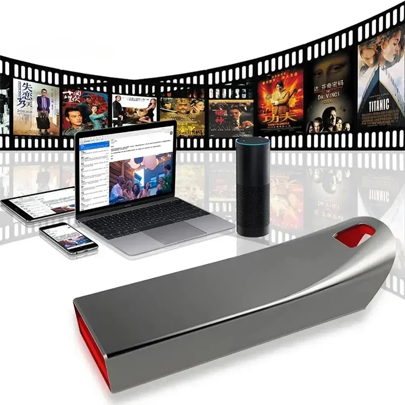 

USB-флешка 2 ТБ, металлическая, высокоскоростная, с вращающимся корпусом и брелоком, опционально 32 ГБ, водонепроницаемая, для хранения данных