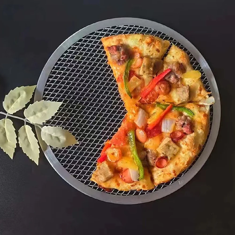

Aluminum Mesh Barbecue Grill Round Pizza Pan Mesh Pan Commercial Baking Pizza Pan Drying Net BBQ Tools