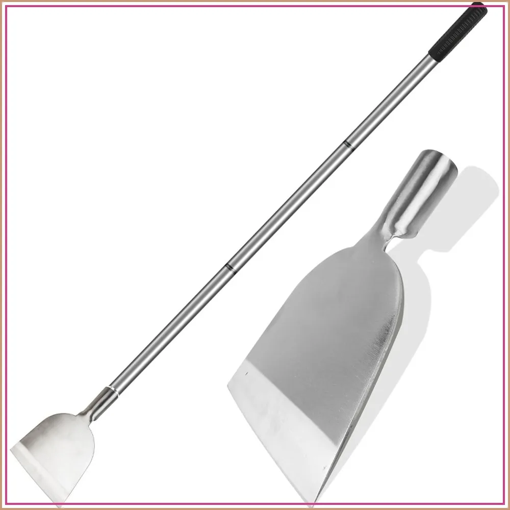 

Heavy Duty Floor Scraper Long Handle Stainless Steel, Multifunctional Cleaning Shovel, Ice Snow Shovel for Driveway