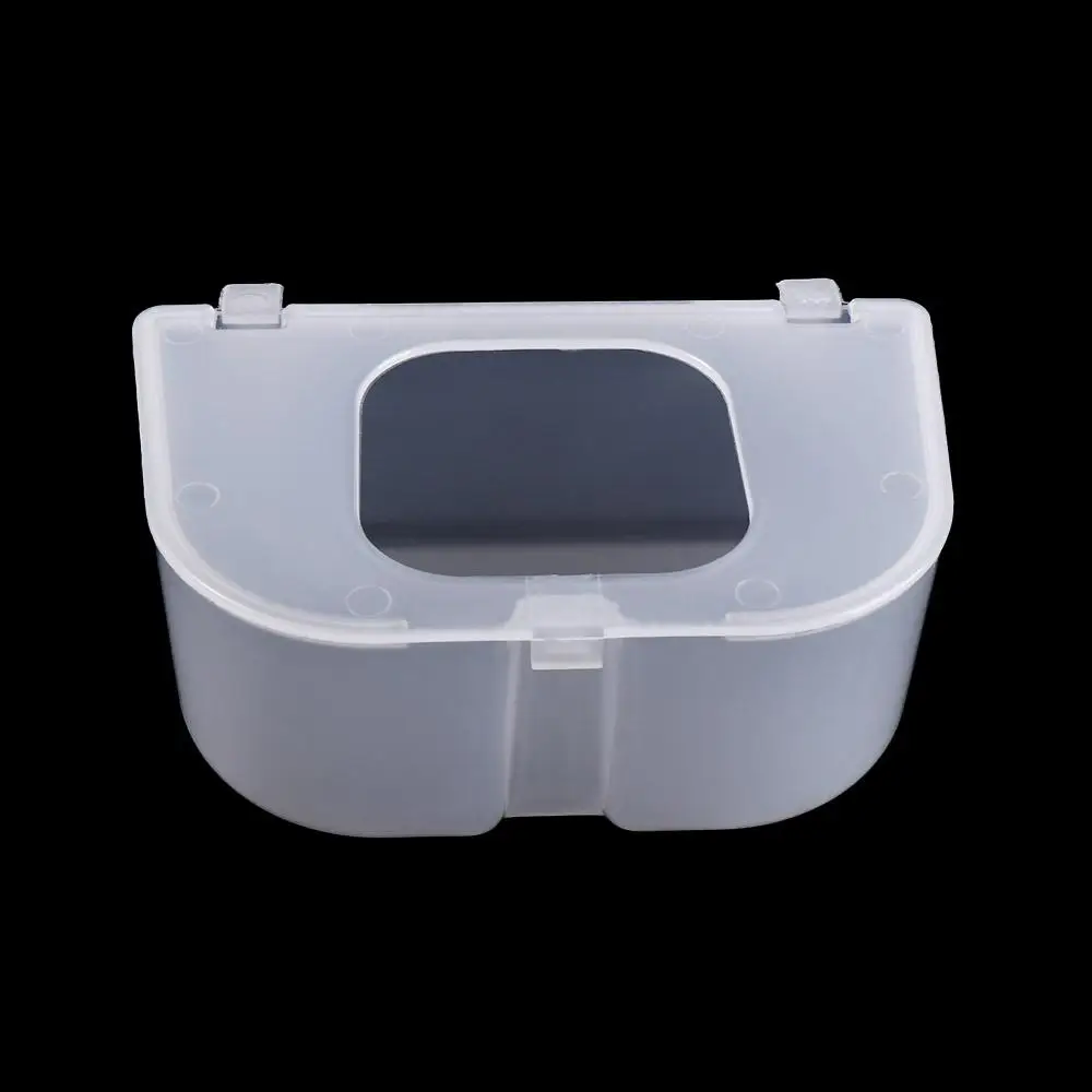 Transparent Pigeon Anti Scattering Food Box Plastic Anti-splash Carrier Pigeon Food Box Two Hole Large Capacity