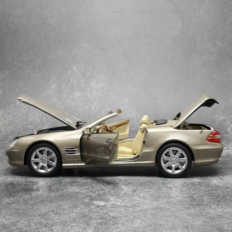 Norev 1:18 Mercedes Benz Sl500 R230 2003 Convertible Scale Cars Die Cast Model Cars Metal Miniature Car Toy Fully Open the Door - view 4