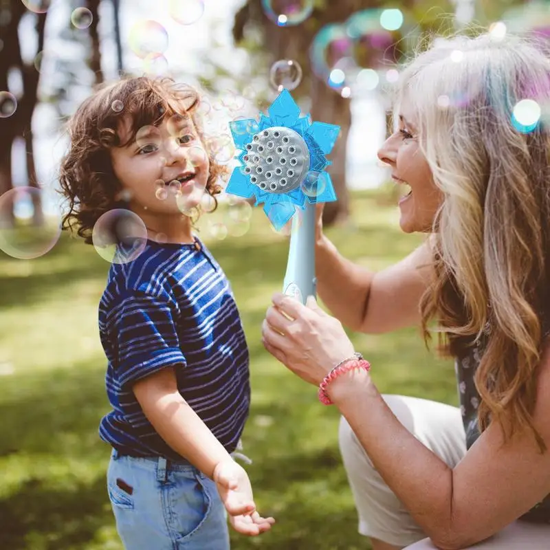 Bubble Wand Blower Removable Multipurpose Bubble Wand Fan Outdoor Battery Powered Bubble Blower Cute Electric Bubble Maker For