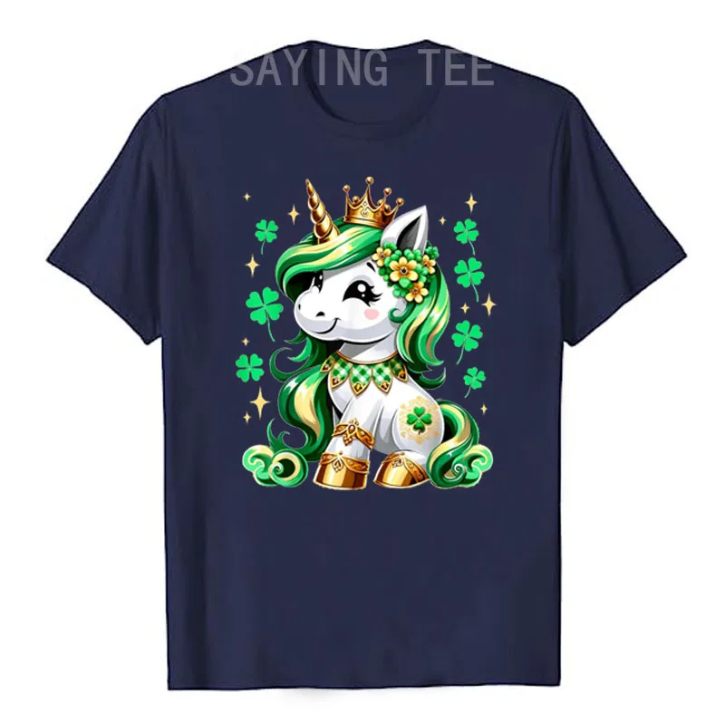 St Patrick Day Irish Unicorn Girls Kids Toddler Lepricorn T-Shirt Cute Leprechaun Lepricorn Graphic Tee Top Short Sleeve Blouses