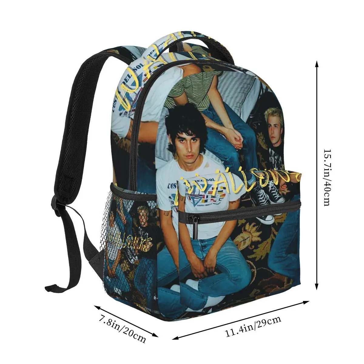Rock Band Wallows Graphic Music Album Nothing Happens Backpack Student Boys Girls BookBag School Bag Shoulder Bags for Men Women