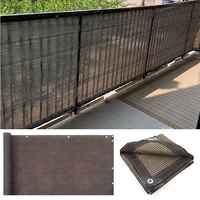 Outdoor Brown Sunshade Net Balcony Privacy Screen Cover Fence Net Backyard Patio Pergola Shade Sail Courd Yard Terrace Awning