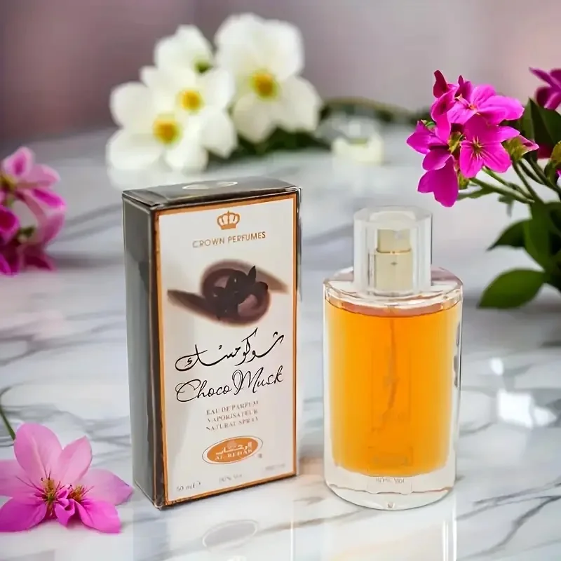 Parfum Wanita Mewah 50ml Aroma Cokelat Dan Musk Dengan Nuansa Mawar Dan Vanila Parfum Cologne Arab Dubai