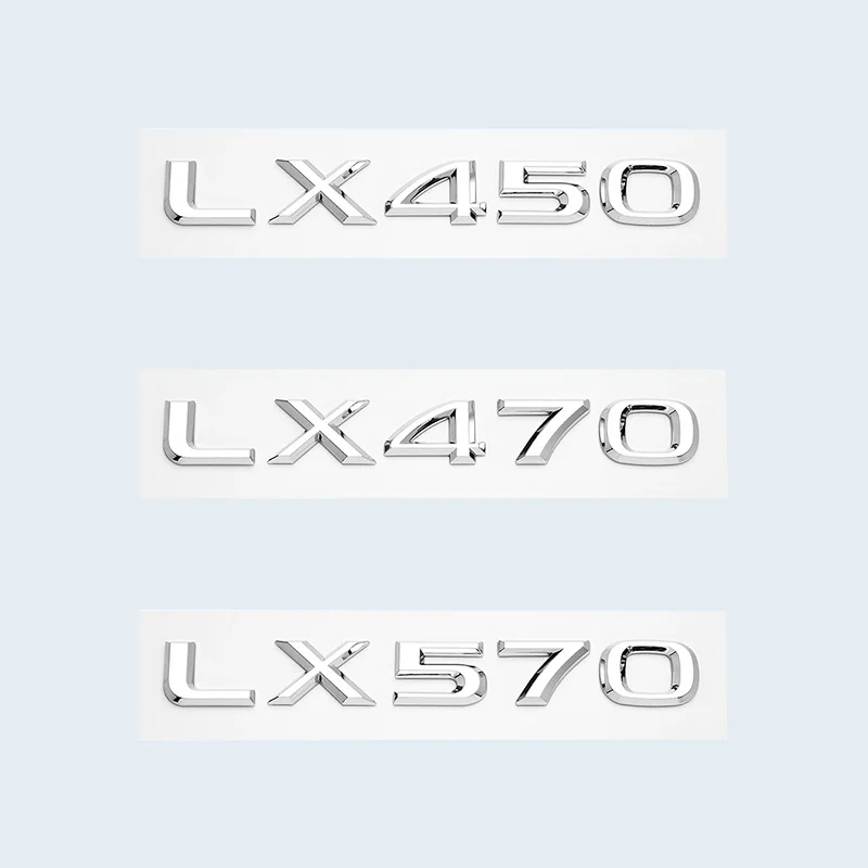 Подходит для Lexus серии LX450 LX470 LX570, хромированные серебряные буквы, номер, эмблема, автомобильный задний бампер, задняя дверь, значок багажника, наклейка