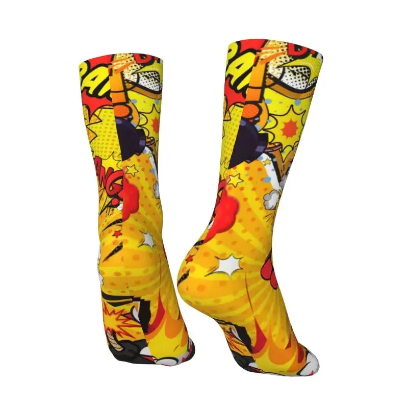 Chaussettes de dessin animé personnalisées pour hommes, chaussettes provoqué unisexes, motif Wow HONBang, art graffiti cool, nouveauté, printemps, été, automne, hiver