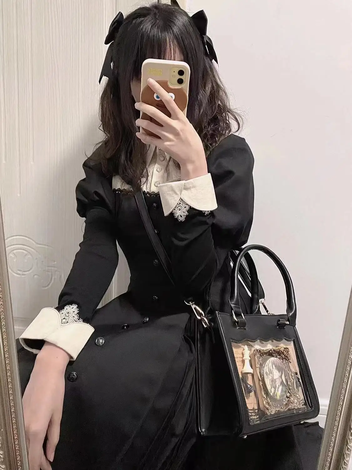 Moda JIAERDI torebki damskie słodkie słodkie diamentowe kratownica torba na ramię Harajuku Lolita torba Crossbody damskie