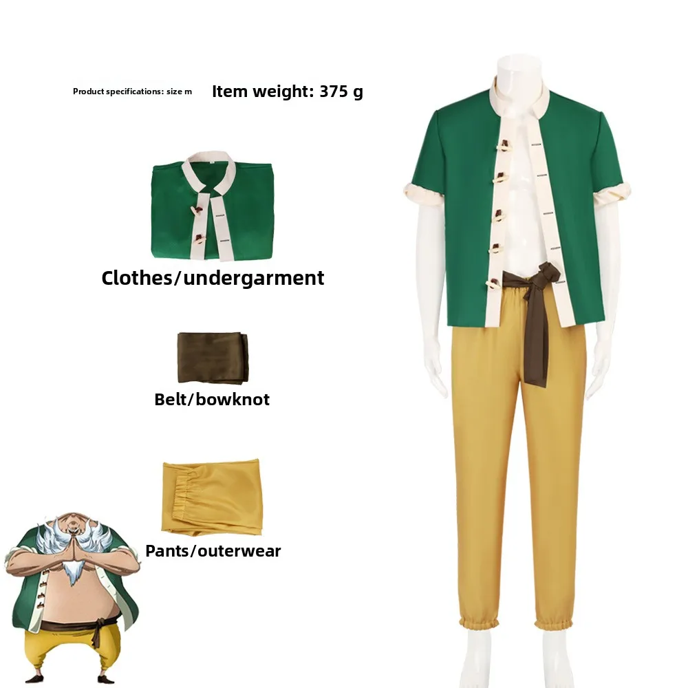 

Miniso ONE PIECE Green Pepper Cos Costume, One Piece of Luffy Cosplay Anime Cosplay Costume