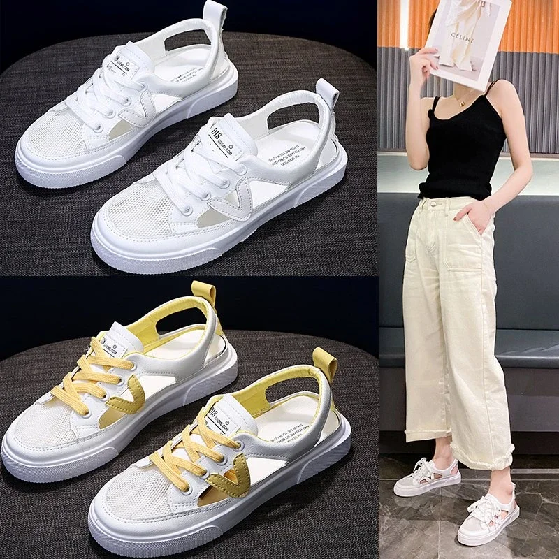 New Women Fish-mouth Metal Decorative Transparent Sandals Summer Woman Casual Shoes Size 40 Female Zapatos Para Mujer