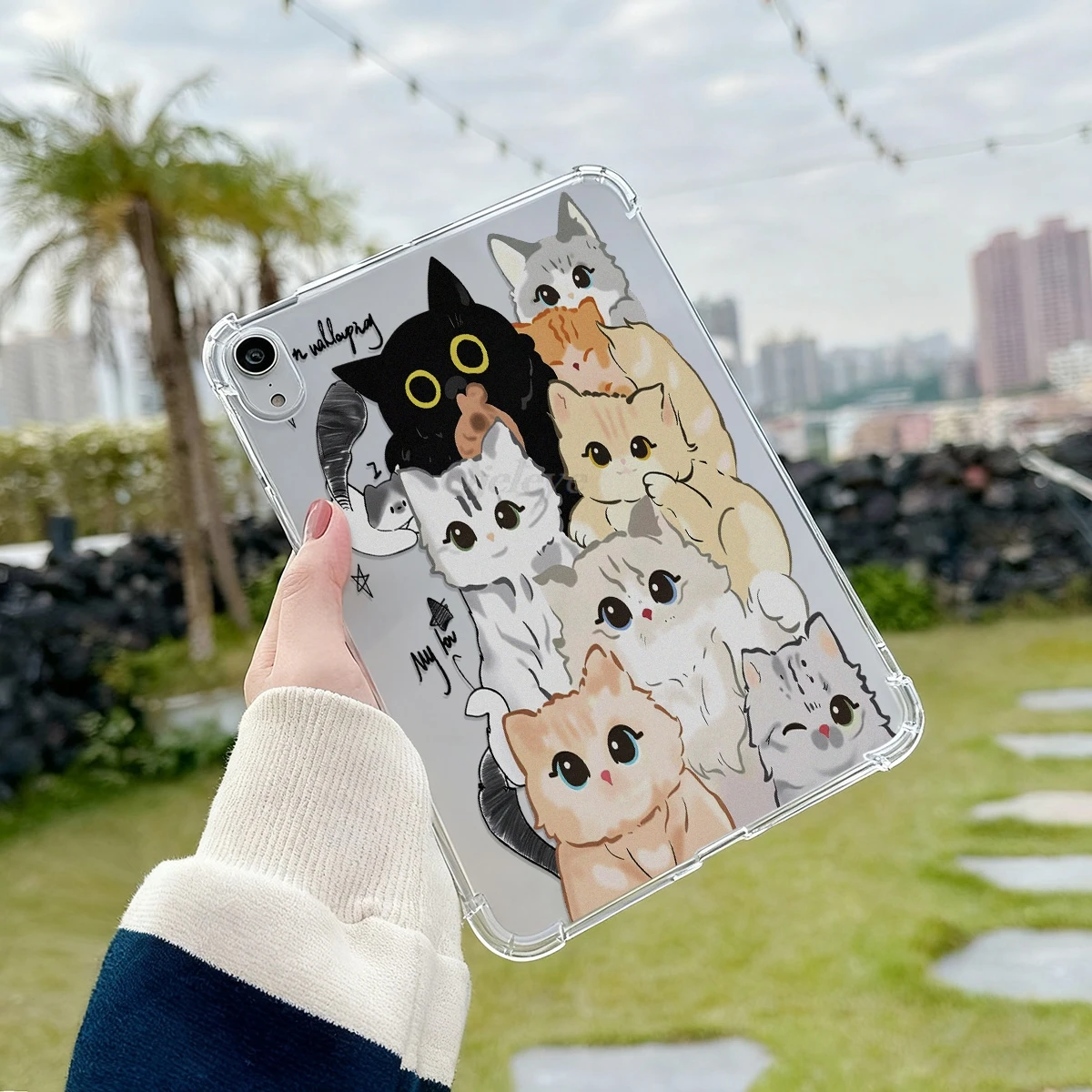 Чехол для Samsung Tab A11 8.7 Samsung Tab A11 Plus S10 FE A9 A8 S6 Lite 10,4 дюйма S10 Plus S7 S9 FE Plus Чехлы с рисунком милого кота