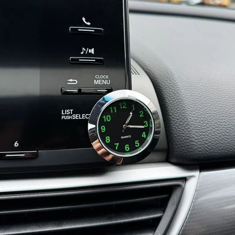 Mini Quartz Watch Car Universal Car Clock Stick-On Electronic Watch Dashboard Decoration Ornaments Auto Interior Accessories