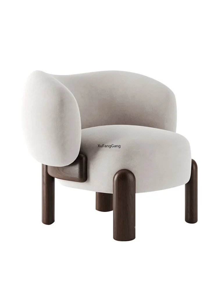 Armchair Balcony, Designer Sofa Chair Nordic Single Chair, Solid Wood Lounge Chair, Floor Chair, Vanity Chair Furniture Sofa