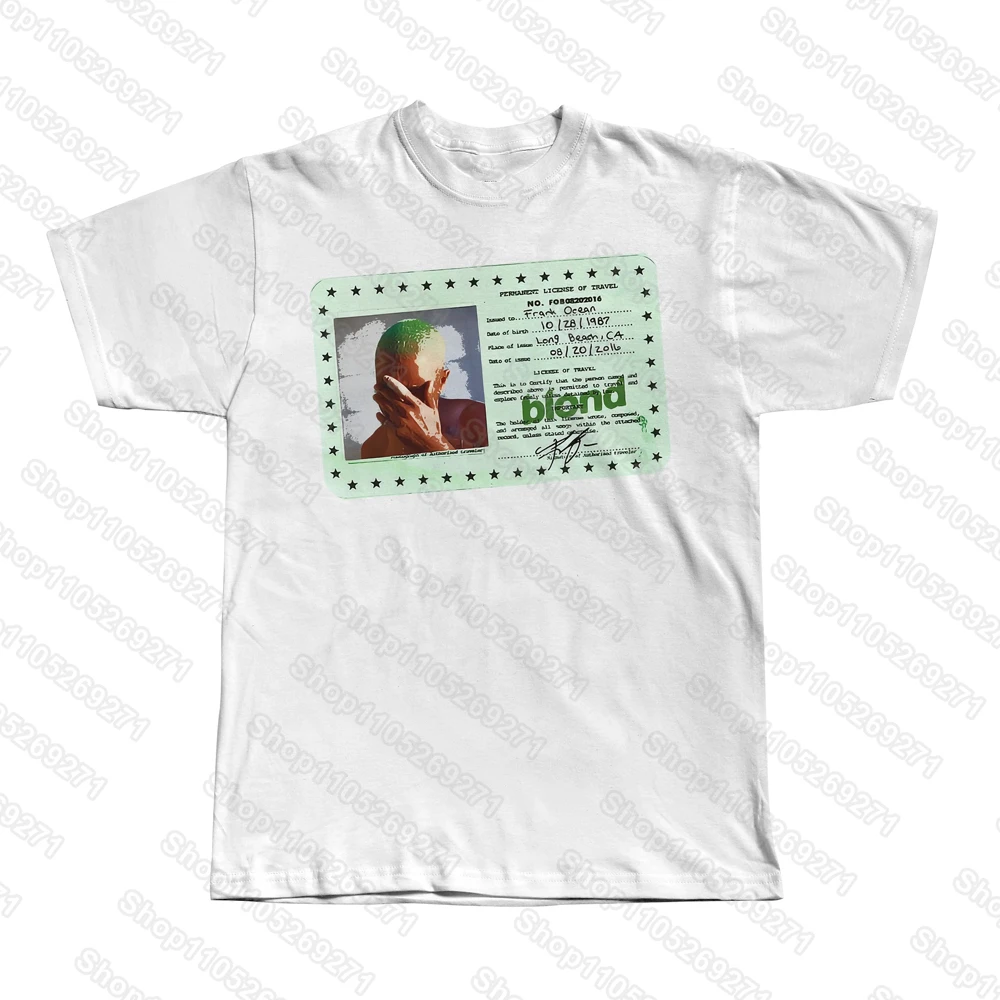 Rapper Frank Retro Graphic T Shirt Men's Hip Hop Ocean Album Clothing T-Shirts Y2k Unisex Blond Fashion Oversized Cotton T-shirt