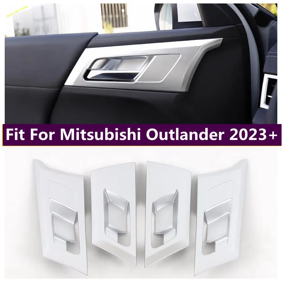 

Car Accessories Inner Door Knob Hand-clasping Bowl Catch Cover Trim Inserting Decal Panel Fit For Mitsubishi Outlander 2023 2024