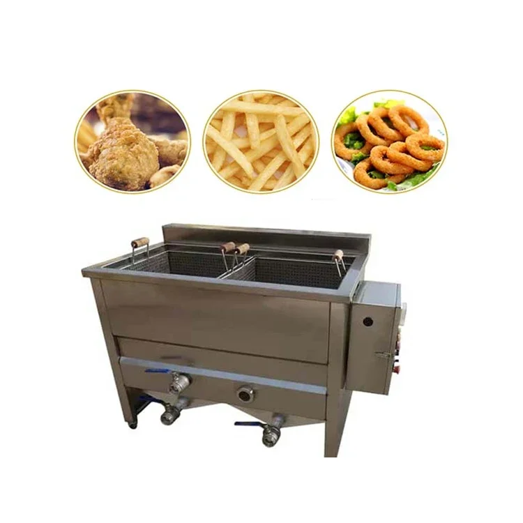 

Semi-automatic industrial electric continuous frying machine for snacks potato chips