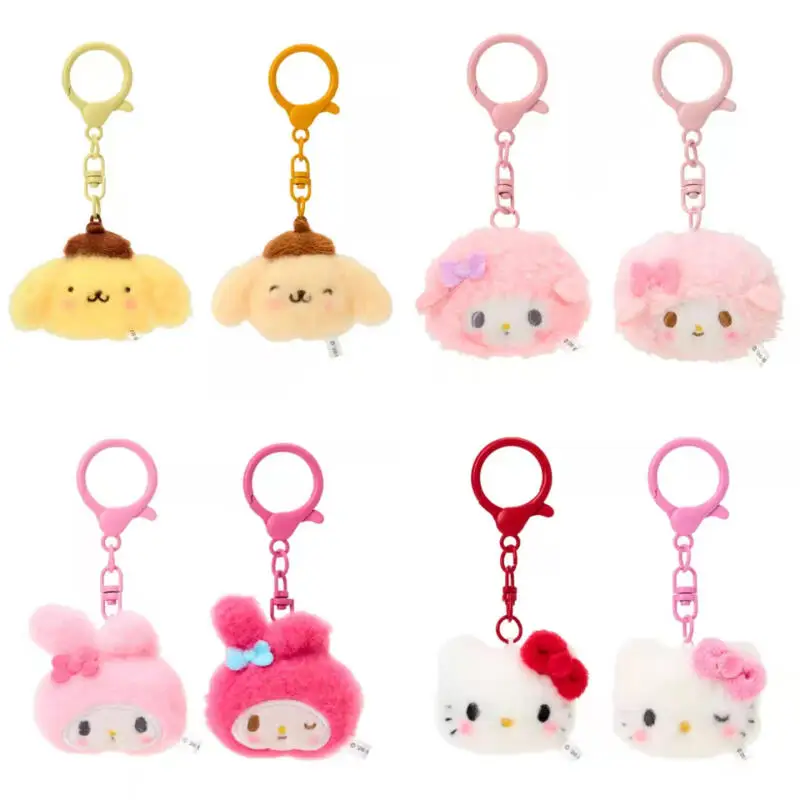 Llavero de Peluche Kawaii de Hello Kitty y Pom Pom Purin, Colgante Decorativo para Mochila My Sweet Piano, Regalo de Cumpleaños para Amigos