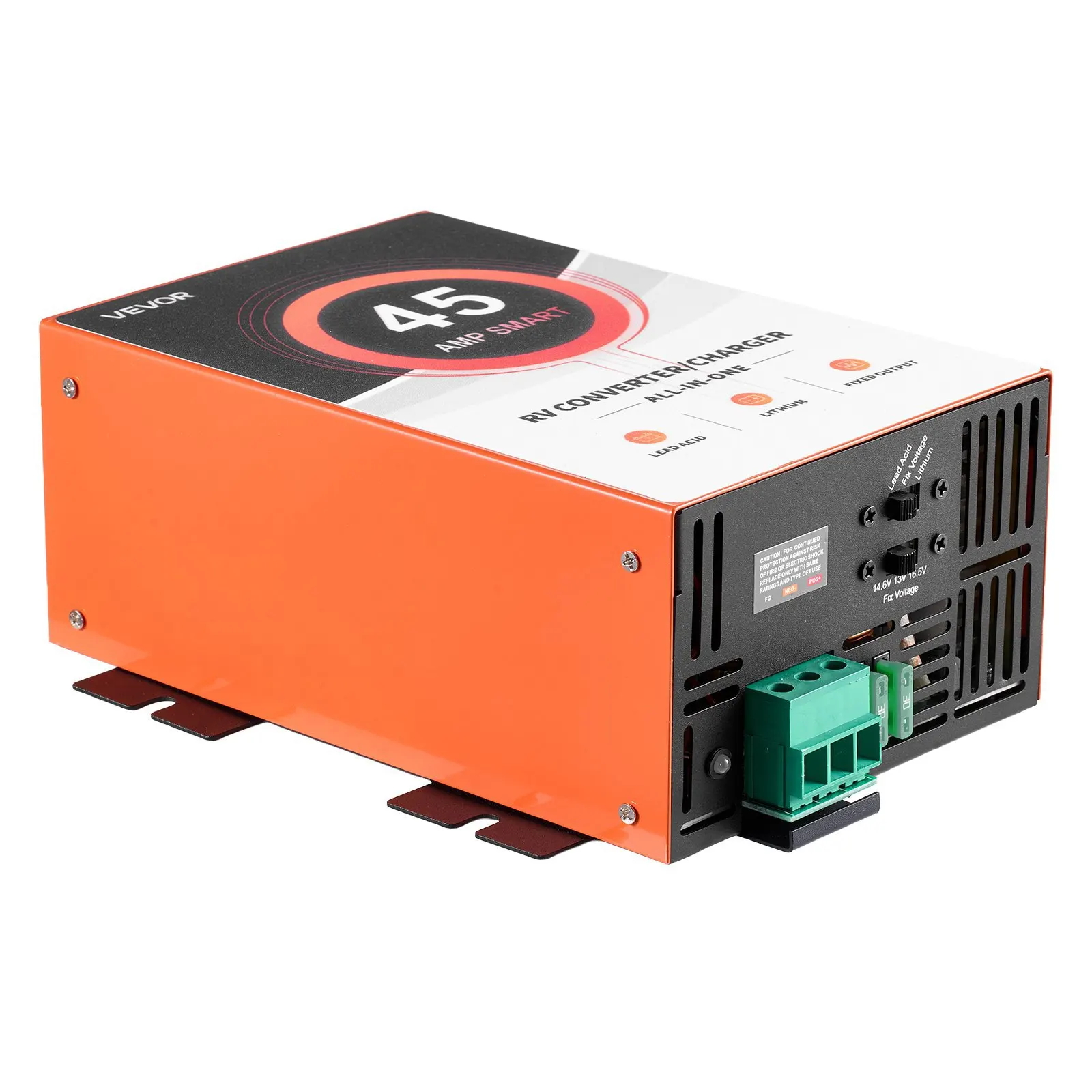 RV Power Converter, 45 Amp, 110V AC to 12V DC RV Converter Battery Charger, Multi Stage Smart Charging, 13V to 16.5V Operatin