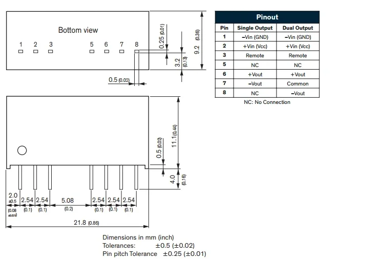 10pcs/Lot TMR-4811 TMR 4811 Non-Isolated DC/DC Converter 5V 2W Output-5V-400mA input-36V-75V