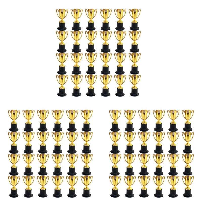 

N75R-72 Pack Mini Trophy For Kids Awards,Plastic Gold Award Trophy Cups,For Party Favors,Rewards,Sports,Competitions