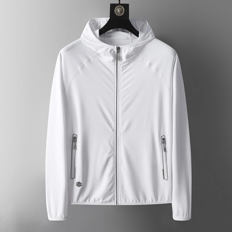 2024 New Summer Fashion Thin Sun Protection Clothing Men\'s Outdoor Breathable Sun Protection Clothing Men\'s Skin Windbreaker