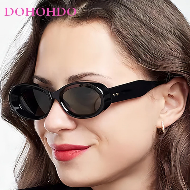 

Fashion Oval Thick Frame Women Sunglasses Brand Design New Luxury Outdoor Men's Sunglass Drive Travel Classic Eyeglasses UV400