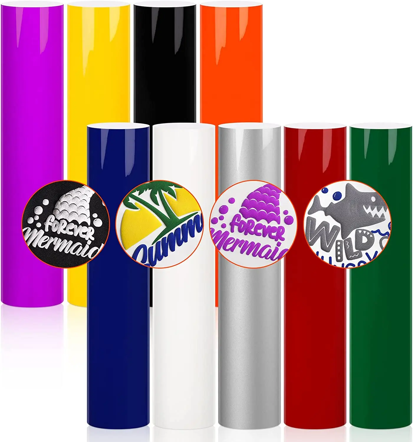 3D熱転写ビニール,半透明熱プレス機,10種類の色,10 