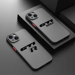 Luxury GTI Logo Cars Phone Case for Apple iPhone 16 Pro15 Pro Max 14 13 Mini 12 11 14 Plus SE 7 8 15 Plus XR XS MAX Matte TPU