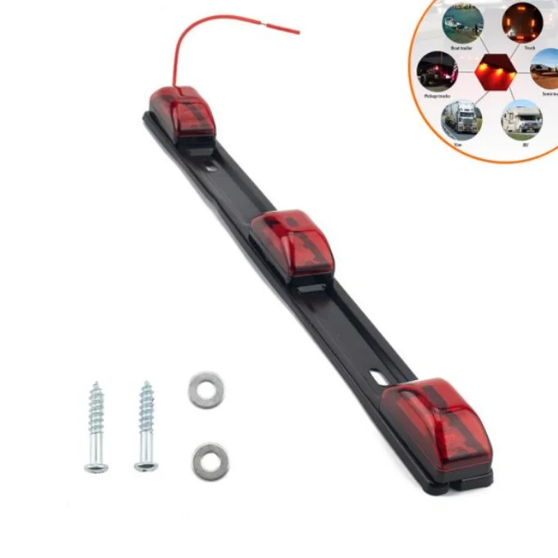 ISURE MARINE 9LED 12V Truck Edge Light Strip Light Brake Tail Light Pickup High Brake Light