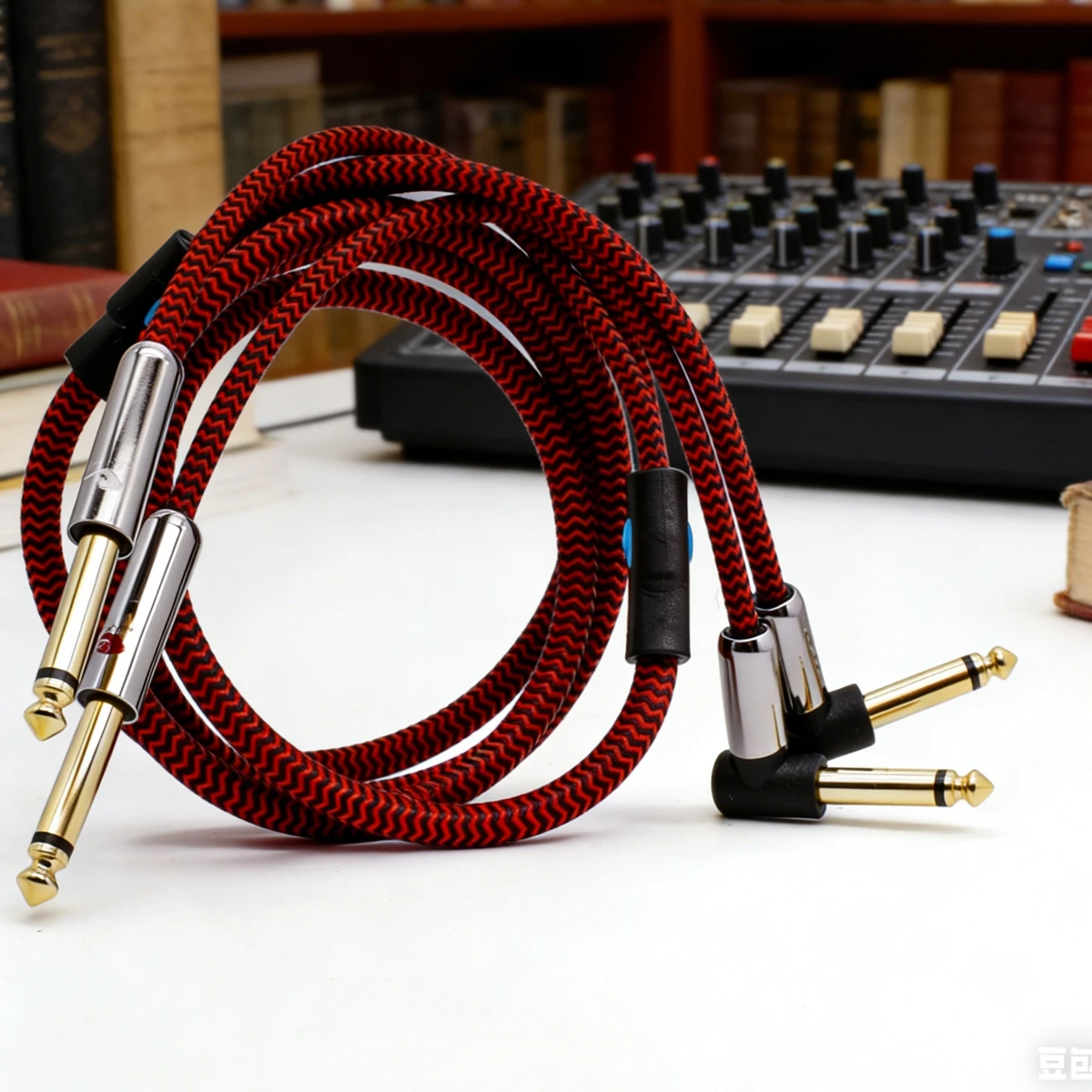 Audiofilski kabel Audio Jack 1/4 Cal TS podwójny 6.35 do podwójnego 6.35 dla mikser dźwięku wzmacniacza kabel gitarowy elektroniczne organki 1M 2M