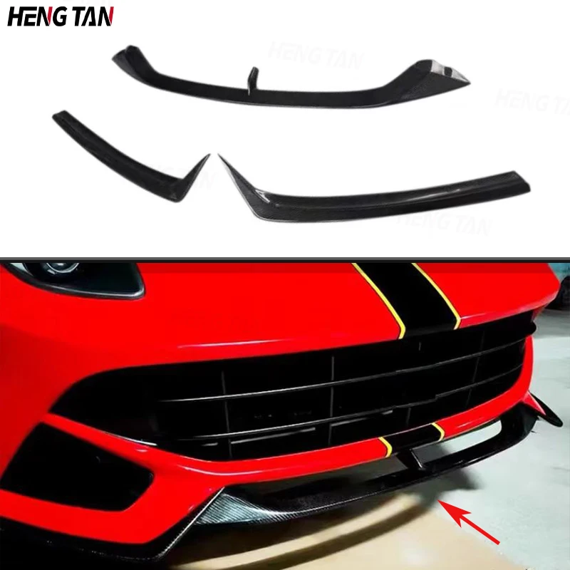 

Carbon Fiber For Ferrari F12 Berlinetta 2013-2017 Car Front Bumper Splitter Front Lip Chin Spoiler Diffuser Upgrade Body kit