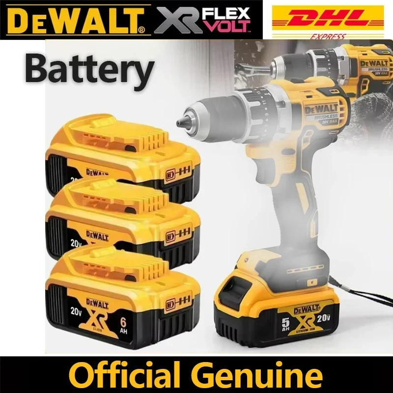 Batteria originale Dewalt 20v PowerTool 6.0Ah Batteria agli ioni di litio garanzia della qualità, sostituzione DCB202 DCB205 DCB609 DCB612