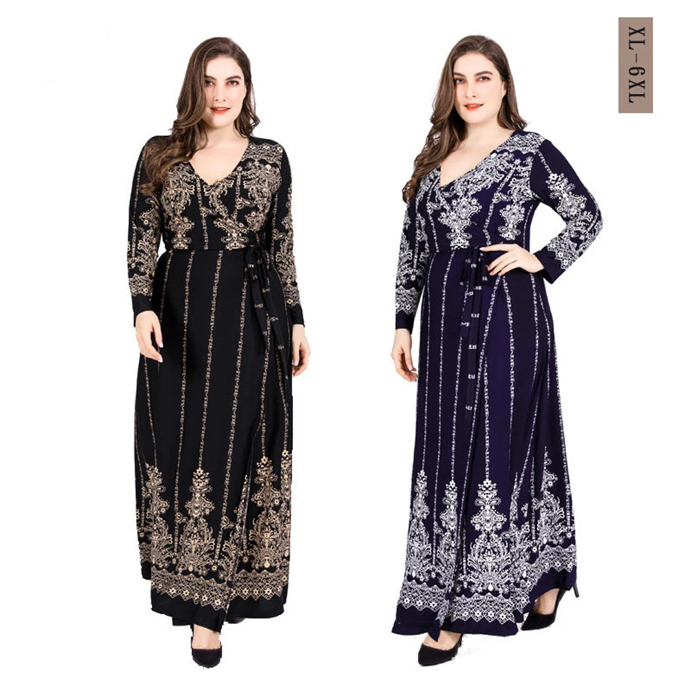 Black Wrap Dress Cardigan 5xl Plus Size For Women Autumn 2024 Women's Dresses In Oversize Elegant 55 Year Old Ladies Nightgowns