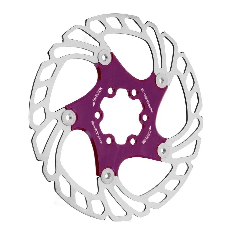 

160mm Bicycle Floating Disc Brake Rotor 6 Bolts Aluminum Alloy+Stainless Steel Bike Disc Brake Rotor High Strength