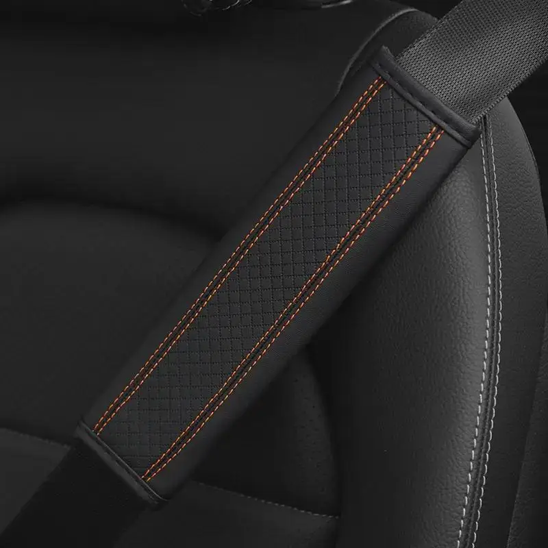 Car accessories seat belt PU Leather Safety Belt Shoulder Cover Breathable Protection Seat Belt Padding Pad Auto Interior