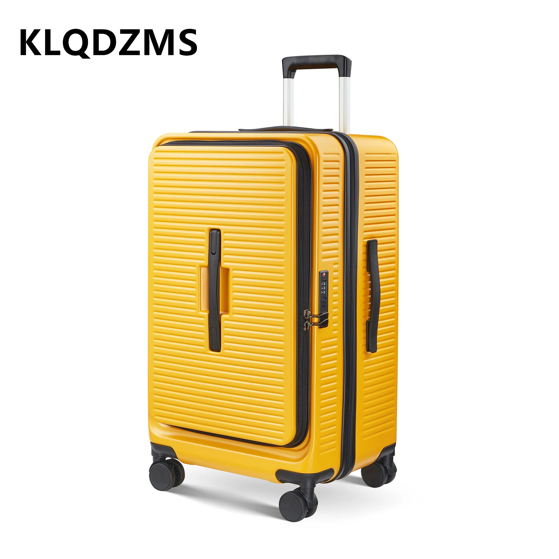 KLQDZMS Laptop Luggage Front Opening Boarding Box Multifunctional Password Trolley Case 22“26”30 Inch Large Capacity Suitcase