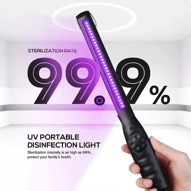 30led portátil lâmpada de esterilização uv ferramenta de limpeza germicida doméstica recarregável tubo de esterilização rápida uvc para casa hotel