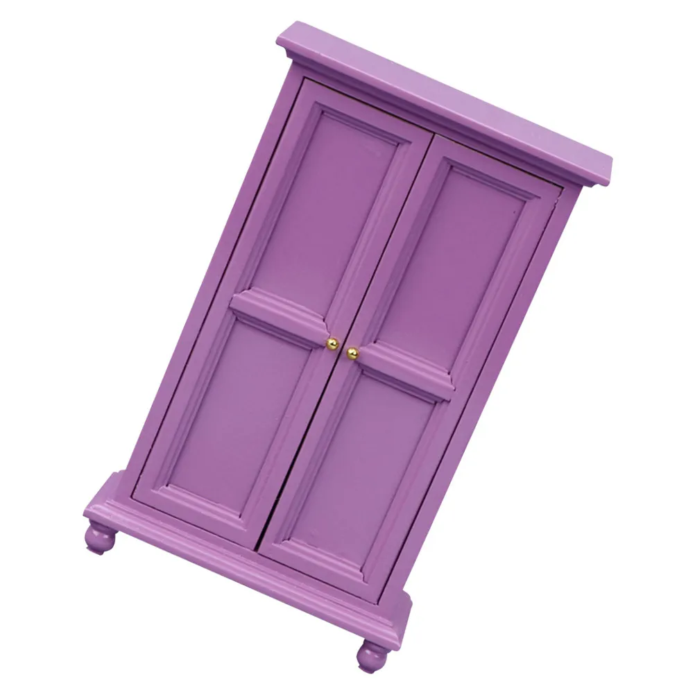 

Miniature Furniture Mini Closet Small Wardrobe Decorative Multi Layer House Ornament Photo Prop Miniature House Kit