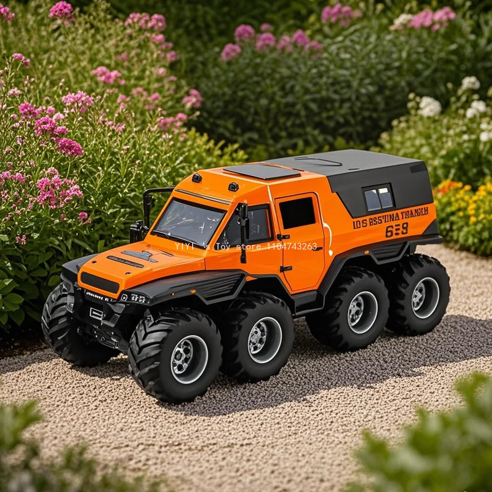 

1:24 Conqueror Shaman 8X8 SUV Toy Alloy Off Road 8Wheels Car Diecast Model Sound Light Pull Back Toy High end collectiblesGift20