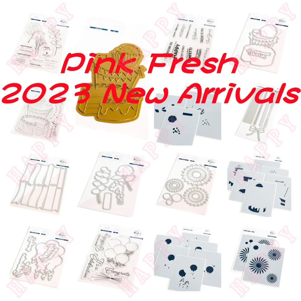 

Metal Cutting Dies Hot Foil Stamps Fireworks Cake Balloon Celebration Decoration For Scrapbook Template Card Embossing Handcraft