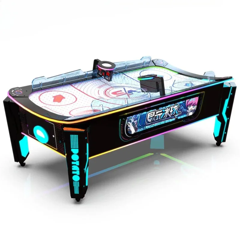 Arcade Game Machine Curved Ice Hockey Table Indoor Hockey Game Machine Coin Operated Curved Surface Air Hockey