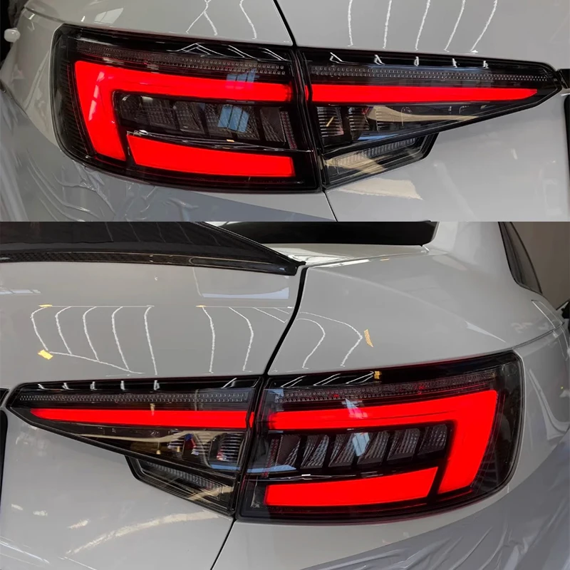 LED Car Rear Tail Light For AUDI A4 B9 Sedan 2017 2018 2019 BLACK Tail Light Reversing Lamp Brake Signal Lights Taillight assemb